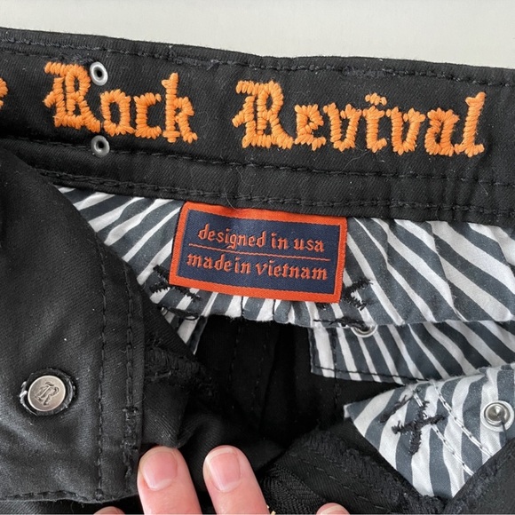 Rock Revival Women's straight Black Jeans 25 - Picture 9 of 13